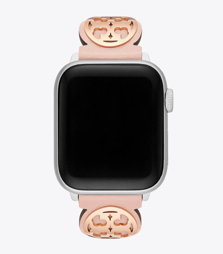 Tory Burch designer watches tory track smart watches Miller Band for Apple Watch® in Blush / Rose Gold front