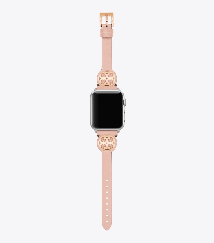 Tory Burch designer watches tory track smart watches Miller Band for Apple Watch® in Blush / Rose Gold front
