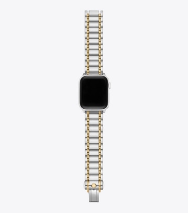 Tory Burch designer トリー トラック スマートウォッチ Apple Watch® ミラー バンド ツートーン ゴールド／ステンレススチール in SILVER/GOLD front