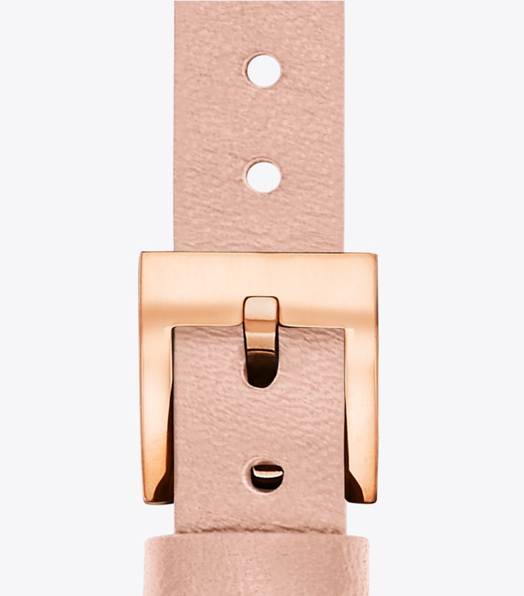 Tory Burch designer watches tory track smart watches Miller Band for Apple Watch® in Blush / Rose Gold overhead