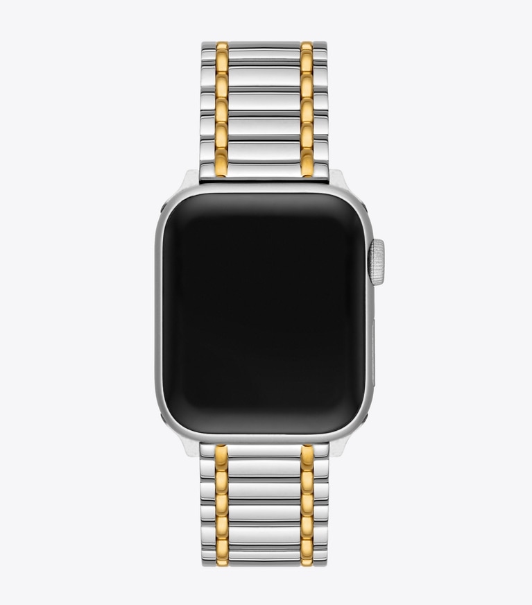 Tory Burch designer watches tory track smart watches Miller Band for Apple Watch® in SILVER/GOLD front