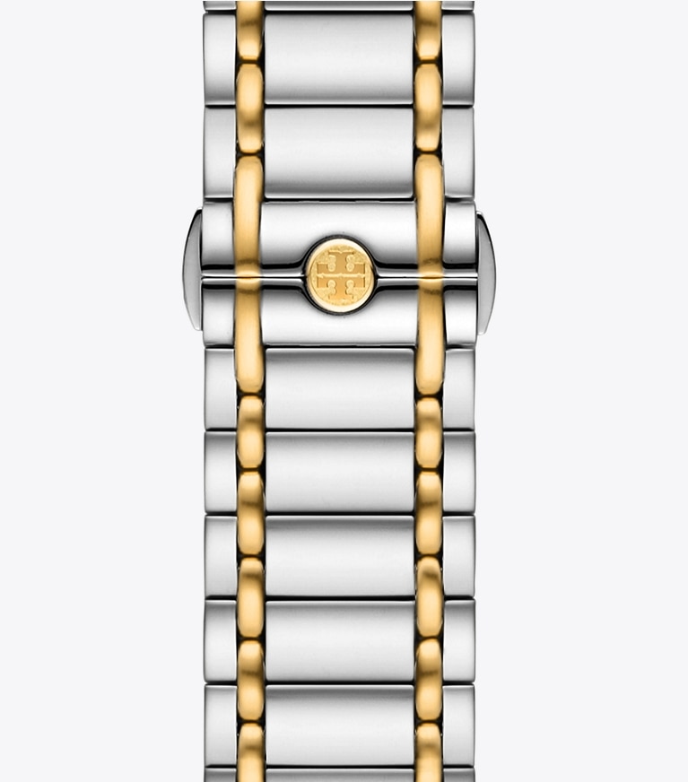 Tory Burch designer watches tory track smart watches Miller Band for Apple Watch® in SILVER/GOLD front