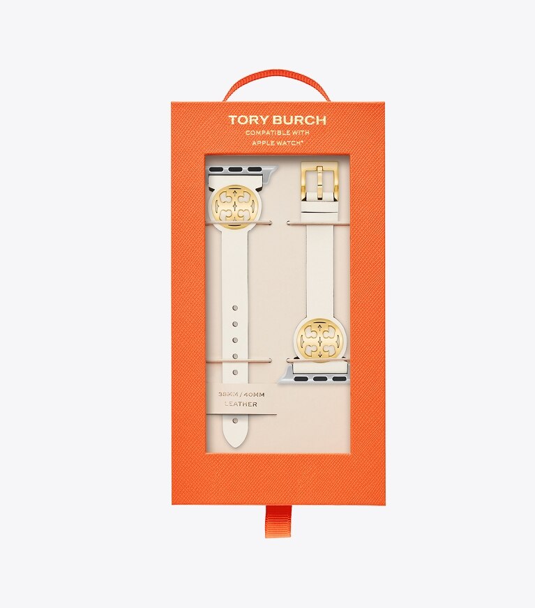 Tory Burch designer watches tory track smart watches Miller Band for Apple Watch® in IVORY front