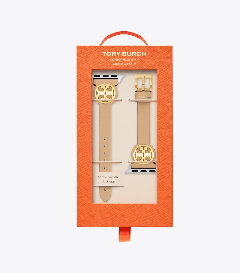 Tory Burch designer watches tory track smart watches Miller Band for Apple Watch® in Tiramisu front