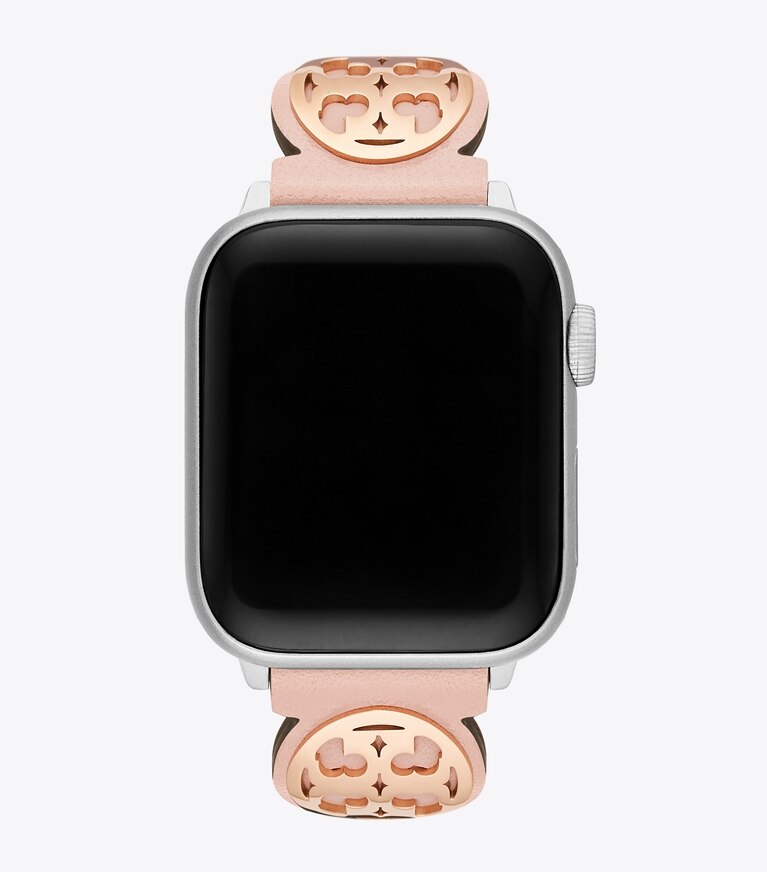 【国内発送】Tory Burch MILLER BAND FOR APPLE WATCH Tory Burch Miller Leather Apple Watch Band In Blue, 38-41mm