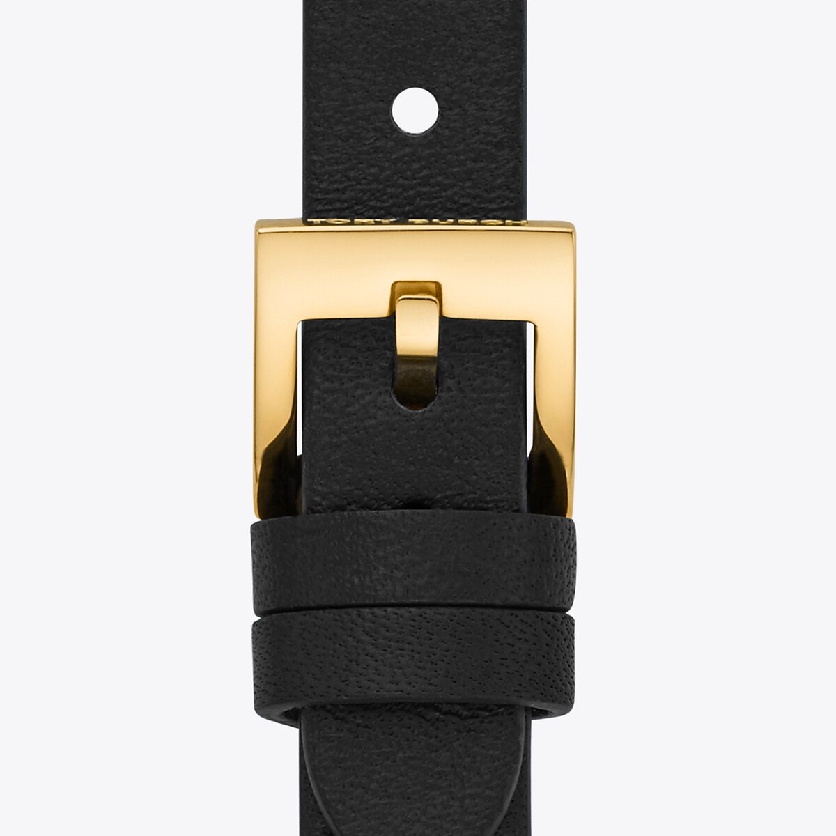 Tory Burch Miller Black Leather Gold Logo shops Stud Apple Watch Band Strap 38mm/40mm