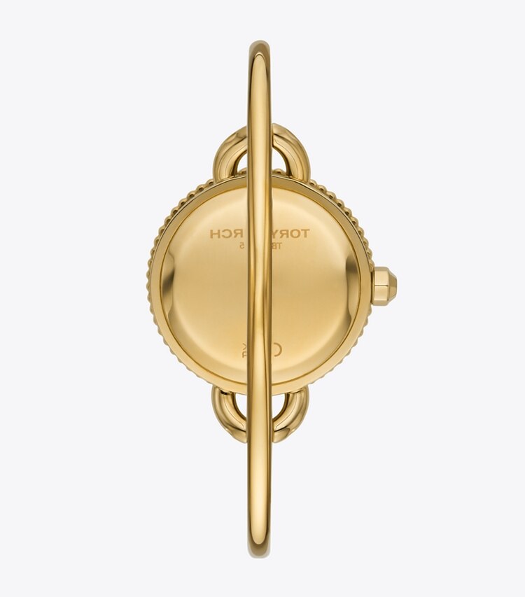 Tory Burch designer strap watches Miller Bangle Watch in IVORY/GOLD/MULTI TOP RINGS back