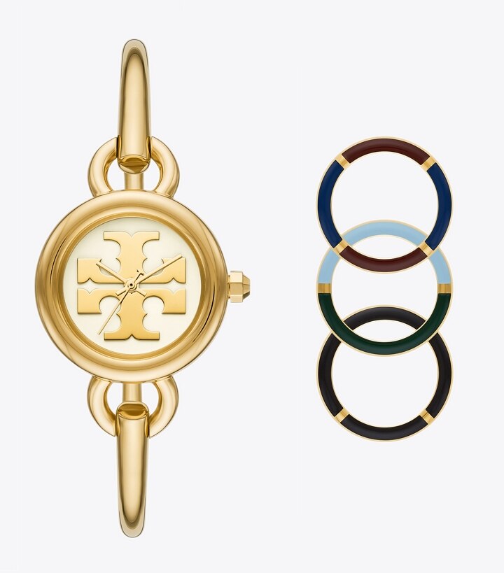 Miller Bangle Watch Gift Set, Gold-Tone Stainless Steel/Multi-Color, 28 MM  : Women's Designer Strap Watches | Tory Burch
