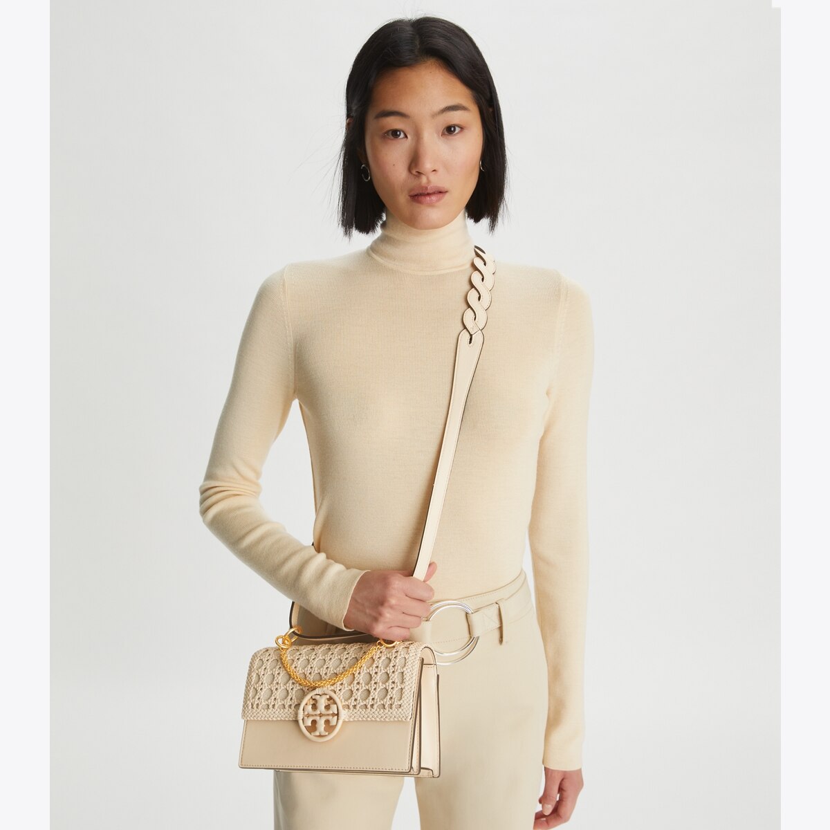 Miller Basket-Weave Small Flap Shoulder Bag : Women