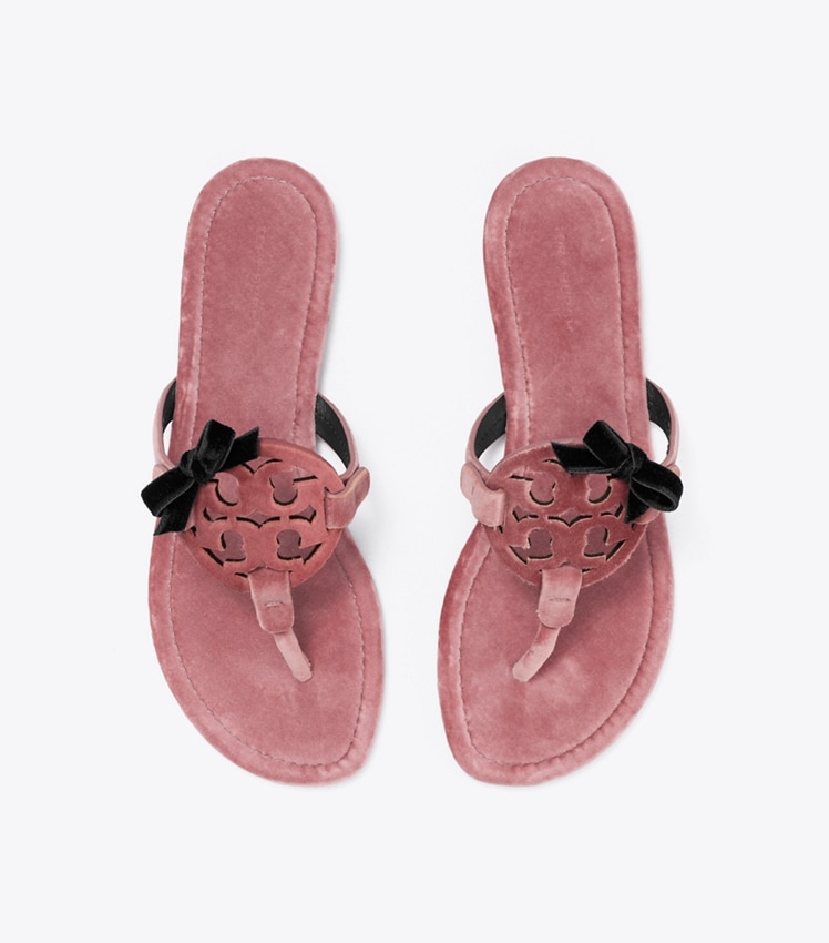 Miller Bow Velvet Sandal by Tory Burch