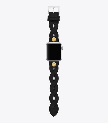 Tory Burch designer スマートウォッチ ミラー Apple Watch® ブレイドバンド in BLACK front