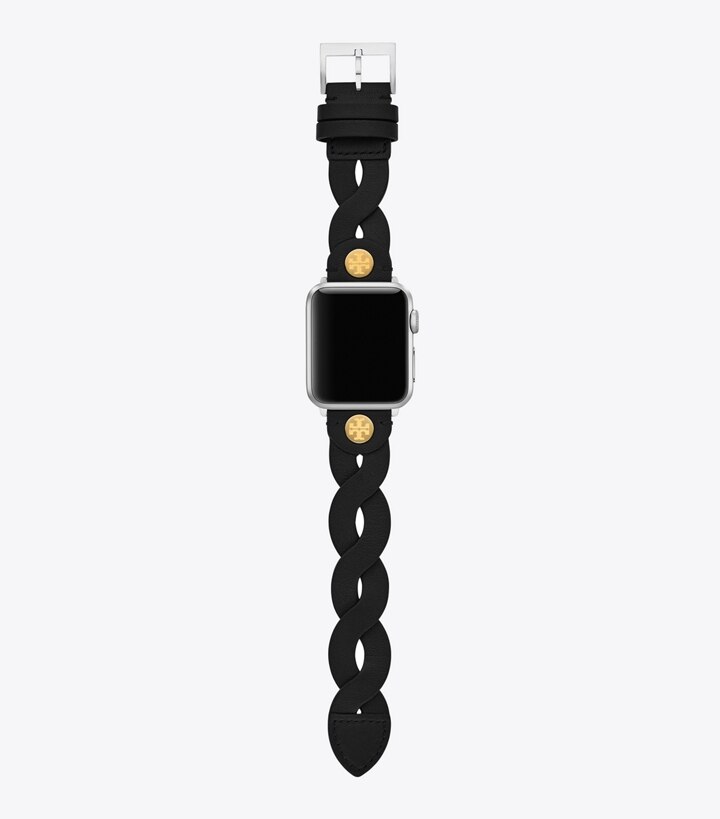 Tory Burch designer スマートウォッチ ミラー Apple Watch® ブレイドバンド in BLACK front