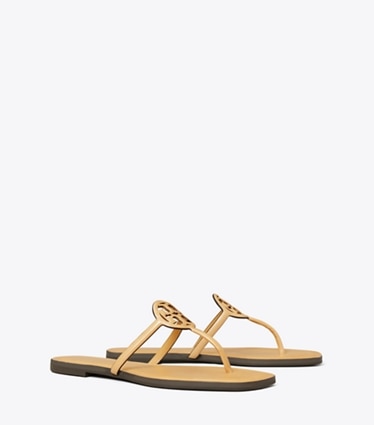 Tory Burch designer sandals Miller Capri Sandal in HONEYCOMB TAN angle