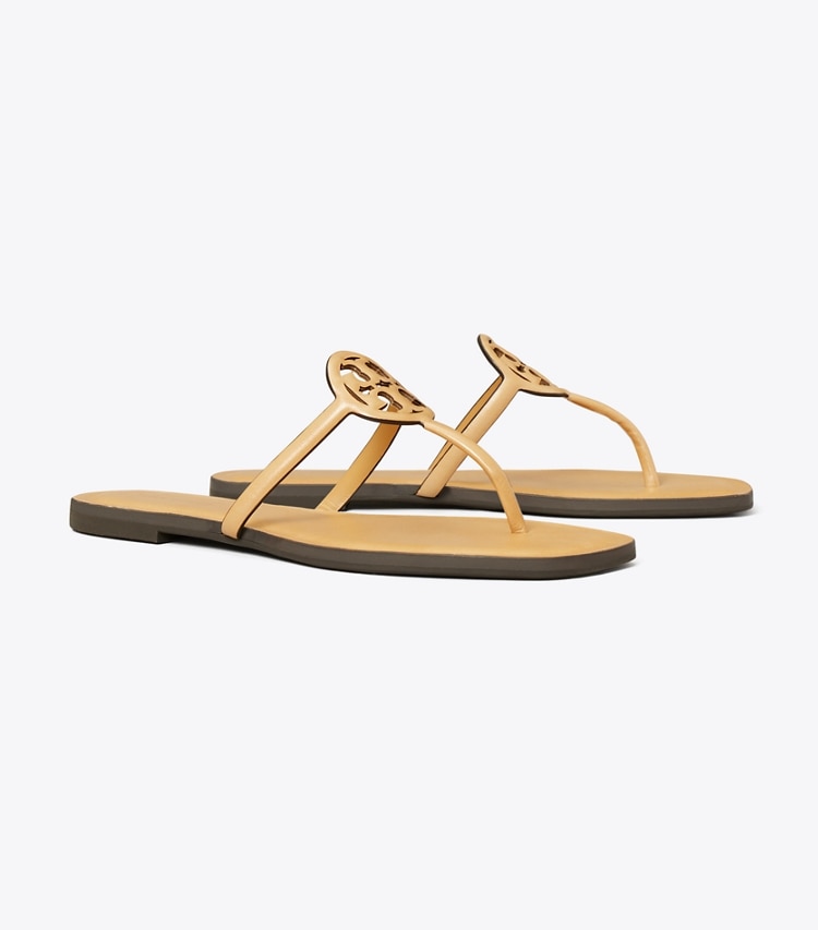Tory Burch designer sandals Miller Capri Sandal in HONEYCOMB TAN angle