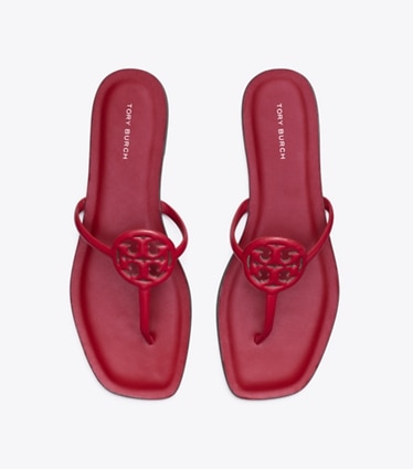 Tory Burch designer sandals Miller Capri Sandal in TOUCAN RED overhead