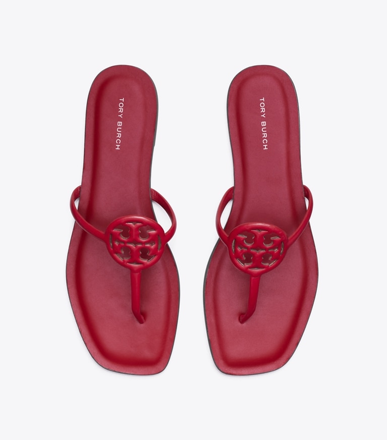 Tory Burch designer sandals Miller Capri Sandal in TOUCAN RED overhead
