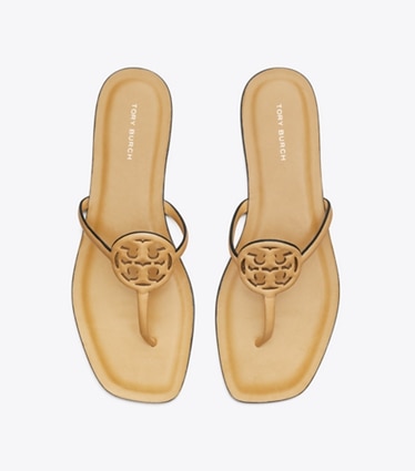 Tory Burch designer sandals Miller Capri Sandal in HONEYCOMB TAN overhead