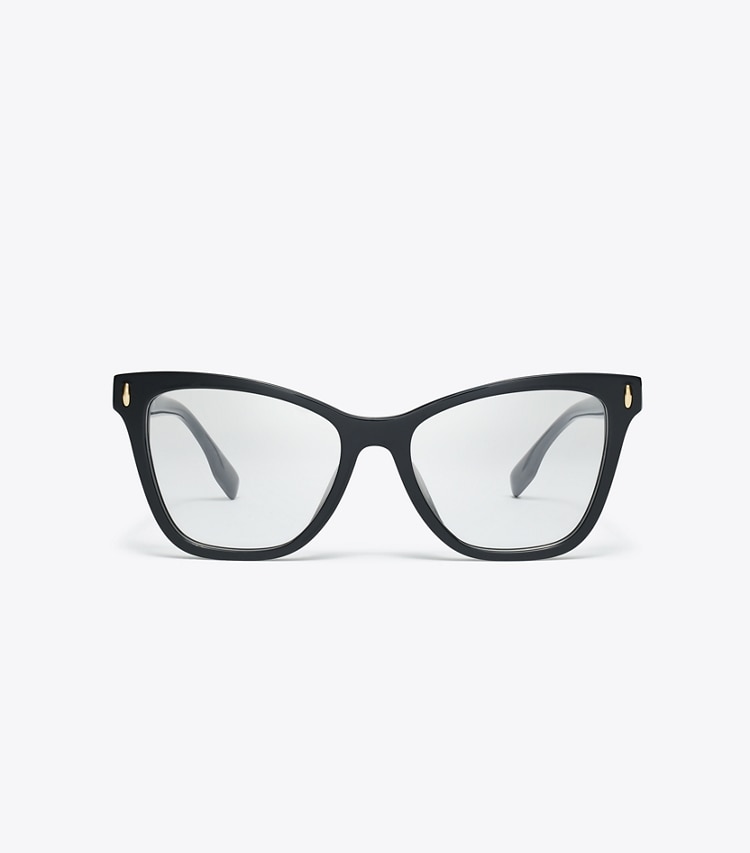 Tory Burch designer sunglasses & eyewear Miller Cat-Eye Eyeglasses in BLACK 1 front