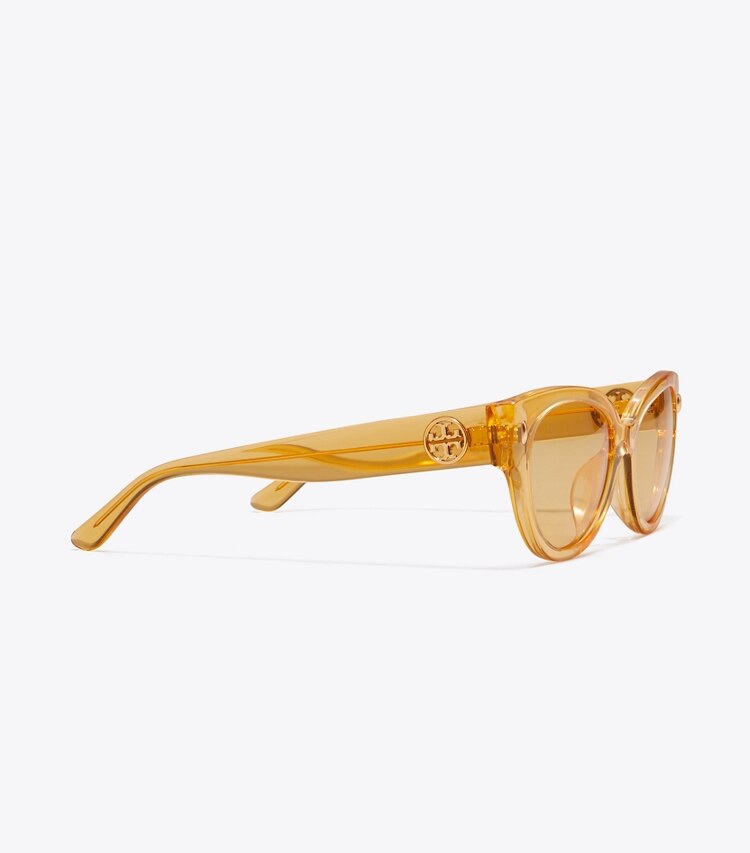 Tory Burch designer sunglasses & eyewear Miller Cat-Eye Sunglasses in PASSIONFRUIT detail