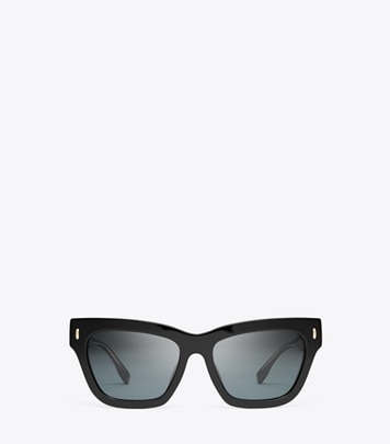 【Tory Burch】MILLER キャットアイ サングラス 黒 Miller Cat-Eye Sunglasses: Women's Designer Sunglasses