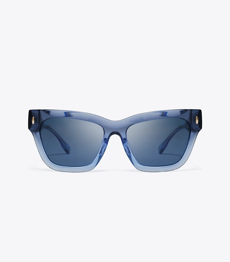 Tory Burch designer sunglasses & eyewear Miller Cat-Eye Sunglasses in NAVY GRADIENT/DARK BLUE front