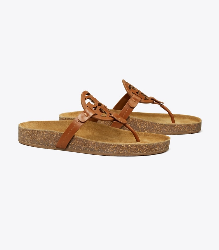 Tory Burch designer sandalen Miller Cloud in Classic Cuoio / Natural angle