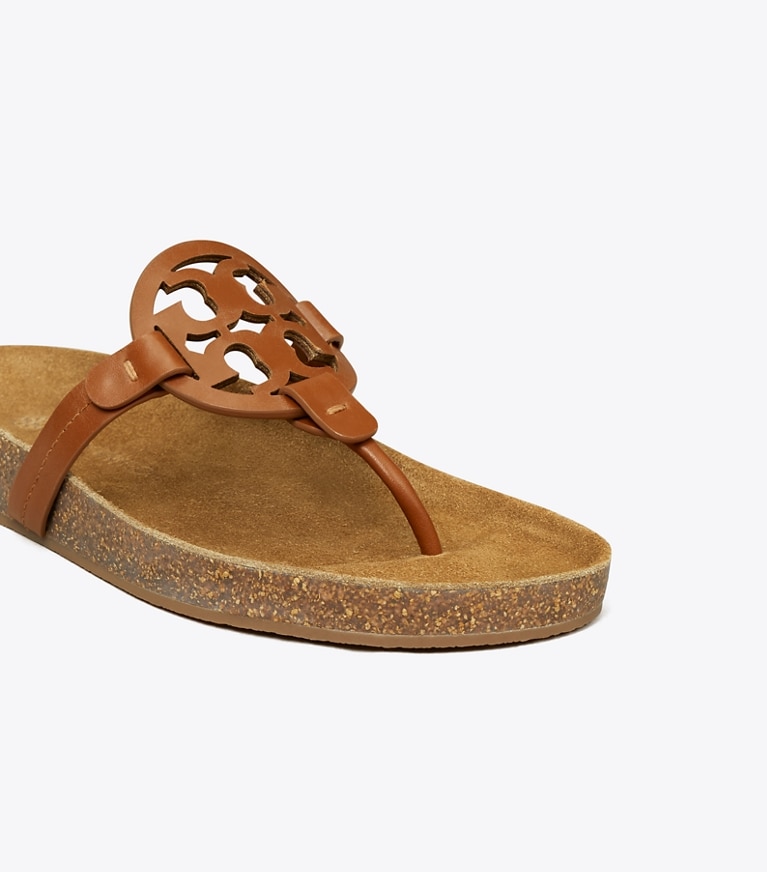 Tory Burch designer sandalen Miller Cloud in Classic Cuoio / Natural angle