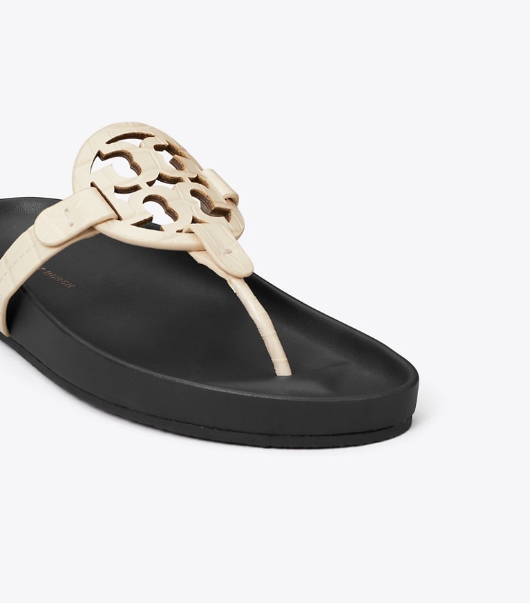 Tory Burch designer sandals Miller Cloud in NEW CREAM / PERFECT NAVY detail