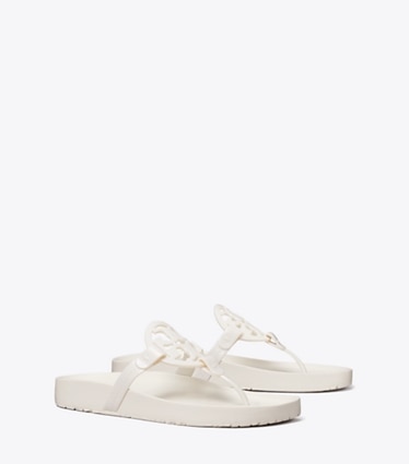 Tory Burch designer sandals Miller Cloud Light in CREAM angle