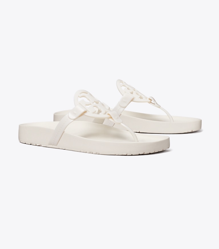 Tory Burch designer サンダル ミラー クラウド ライト in CREAM angle