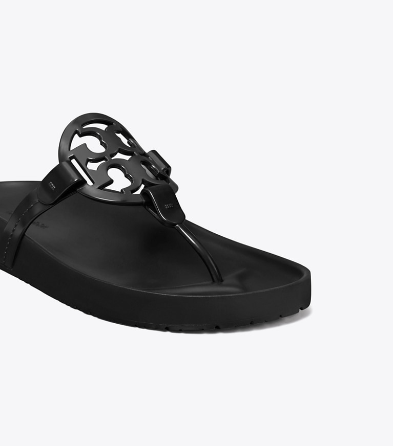 Tory Burch designer sandals Miller Cloud Light in PERFECT BLACK detail