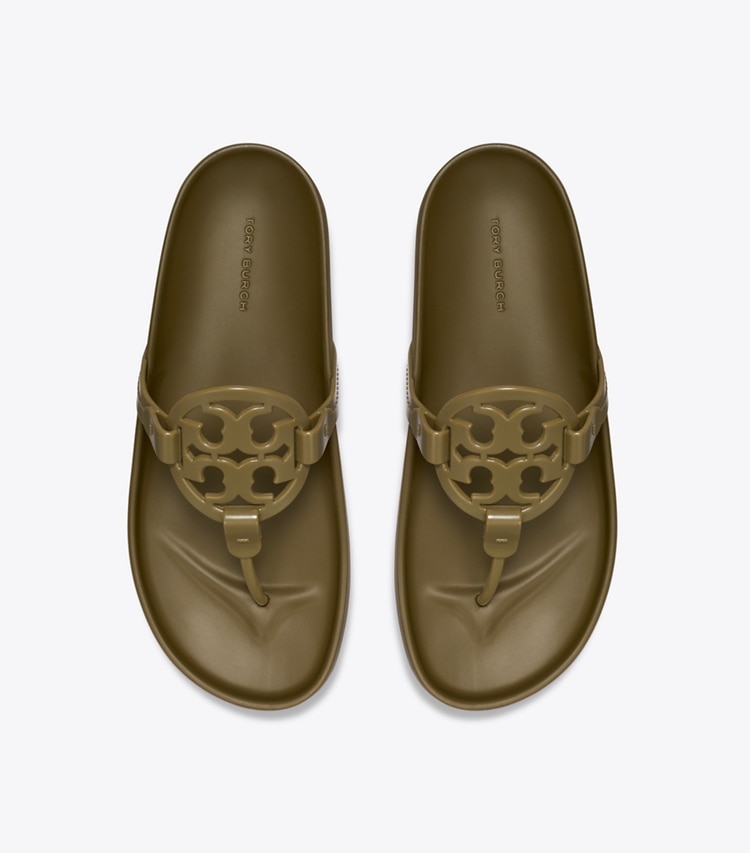 Tory Burch designer sandals Miller Cloud Light in GRASS GREEN overhead