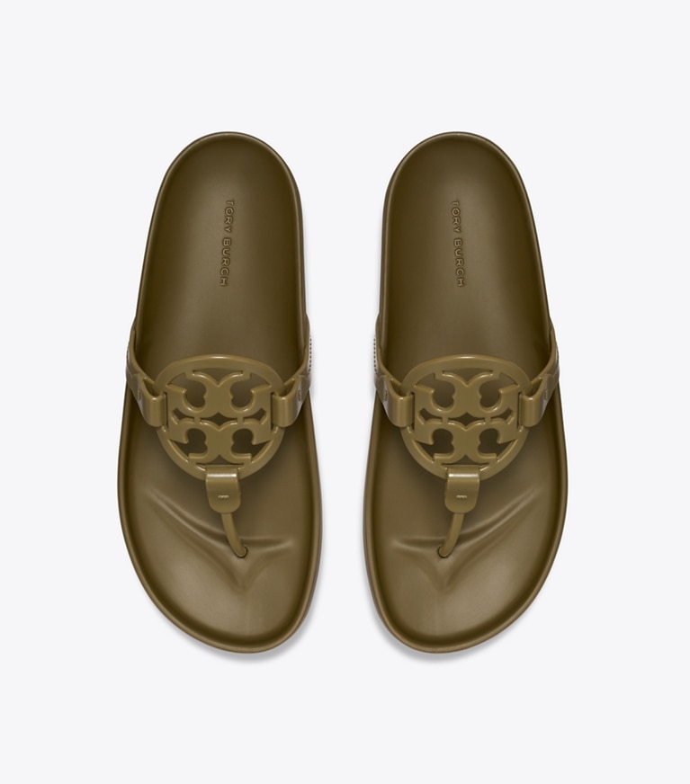 Tory Burch designer sandals Miller Cloud Light in GRASS GREEN overhead