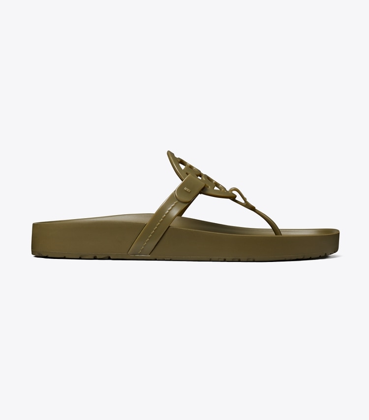 Tory Burch designer sandals Miller Cloud Light in GRASS GREEN side