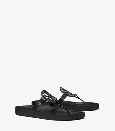 Tory Burch designer sandalen Miller Cloud Lite in PERFECT BLACK angle