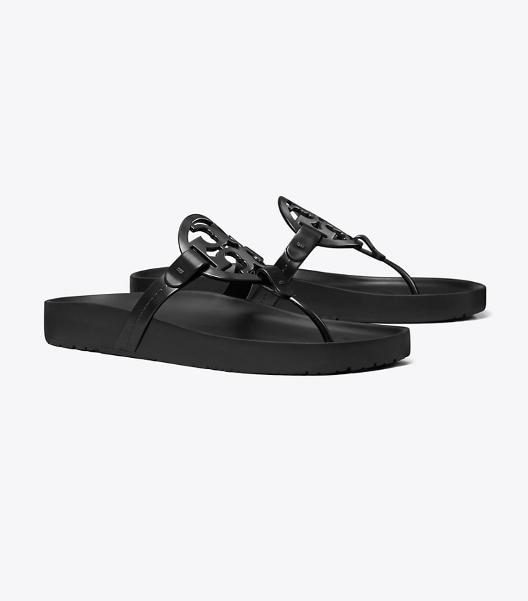 Tory Burch designer sandalen Miller Cloud Lite in PERFECT BLACK angle