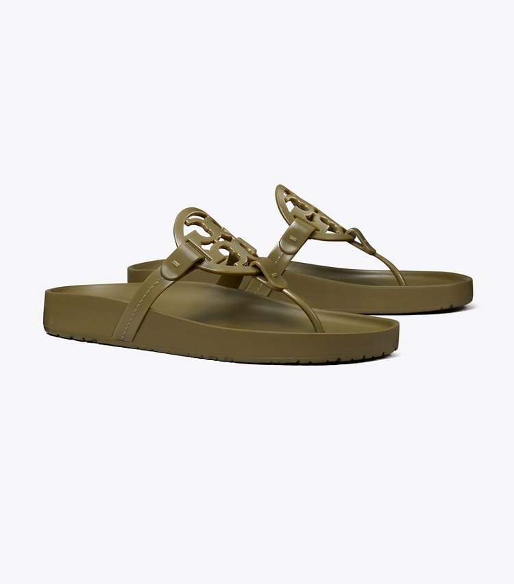 Tory Burch designer sandales Miller Cloud Lite in GRASS GREEN angle