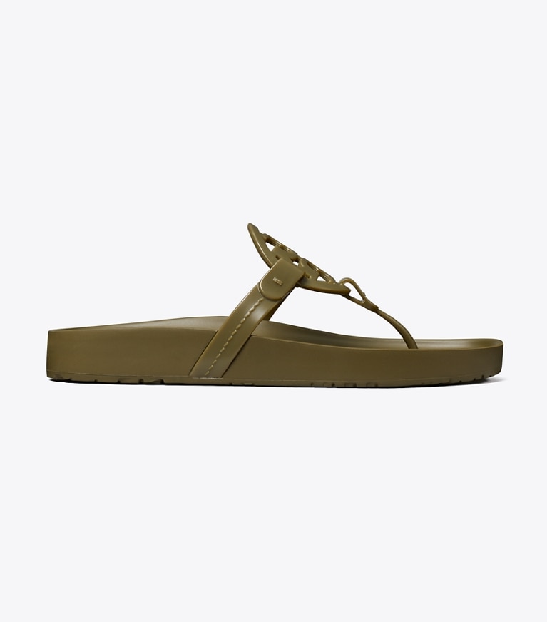 Tory Burch designer sandales Miller Cloud Lite in GRASS GREEN side
