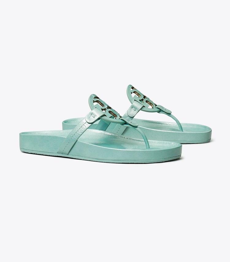 Tory Burch designer sandals Miller Cloud Sandal in AUDREY BLUE angle