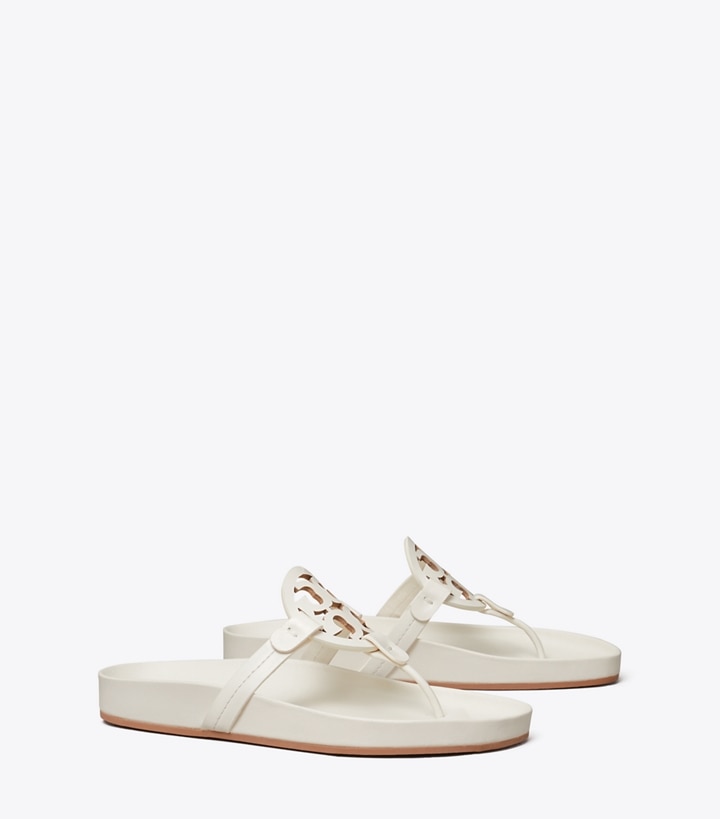 Tory Burch designer sandals Miller Cloud Sandal in New Ivory  angle