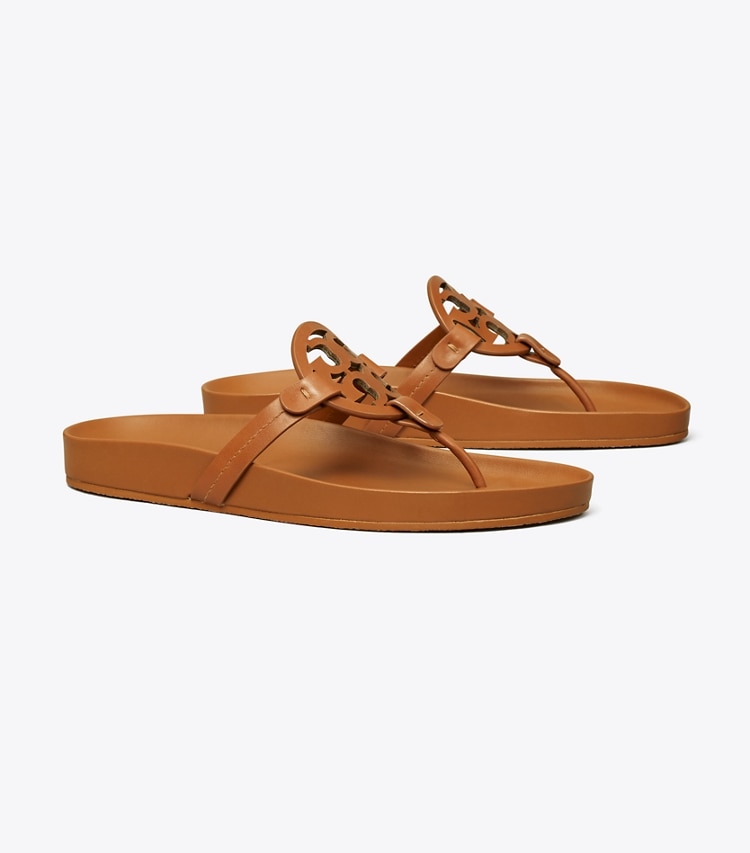 Tory Burch designer sandals Miller Cloud Sandal in BOURBON MIELE / BOURBON MIELE angle