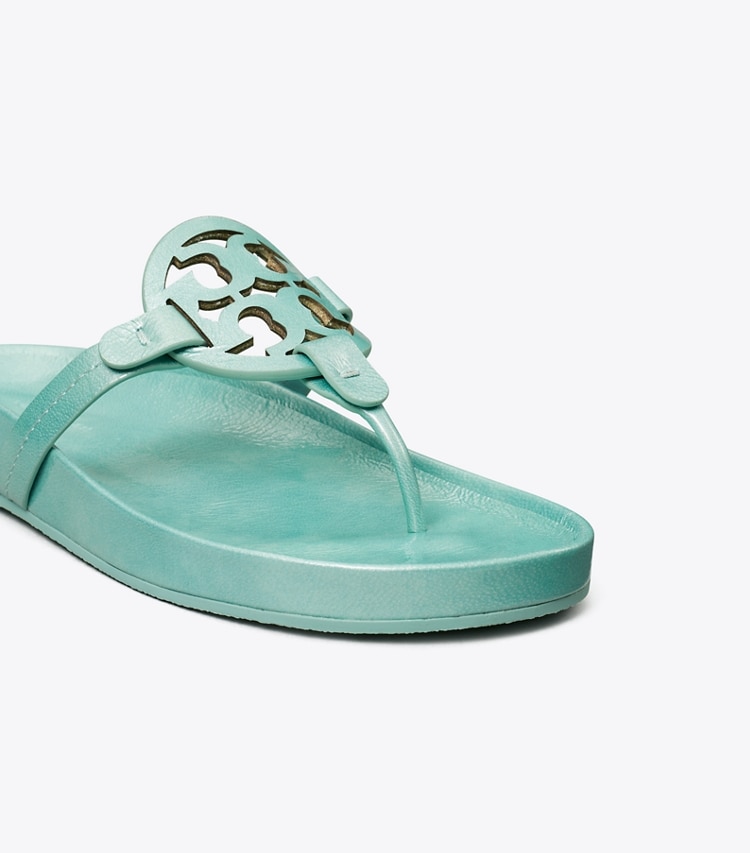 Tory Burch designer sandals Miller Cloud Sandal in AUDREY BLUE detail