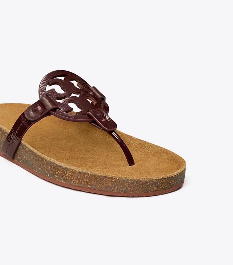 Tory Burch designer sandals Miller Cloud Sandal in PLUM / Natural detail