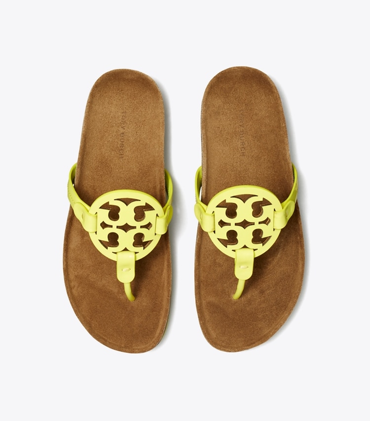 Tory Burch designer sandals Miller Cloud Sandal in BLAZING YELLOW overhead