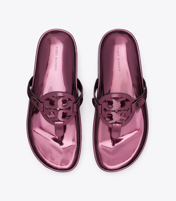 Tory Burch designer sandals Miller Cloud Sandal in Merlot overhead