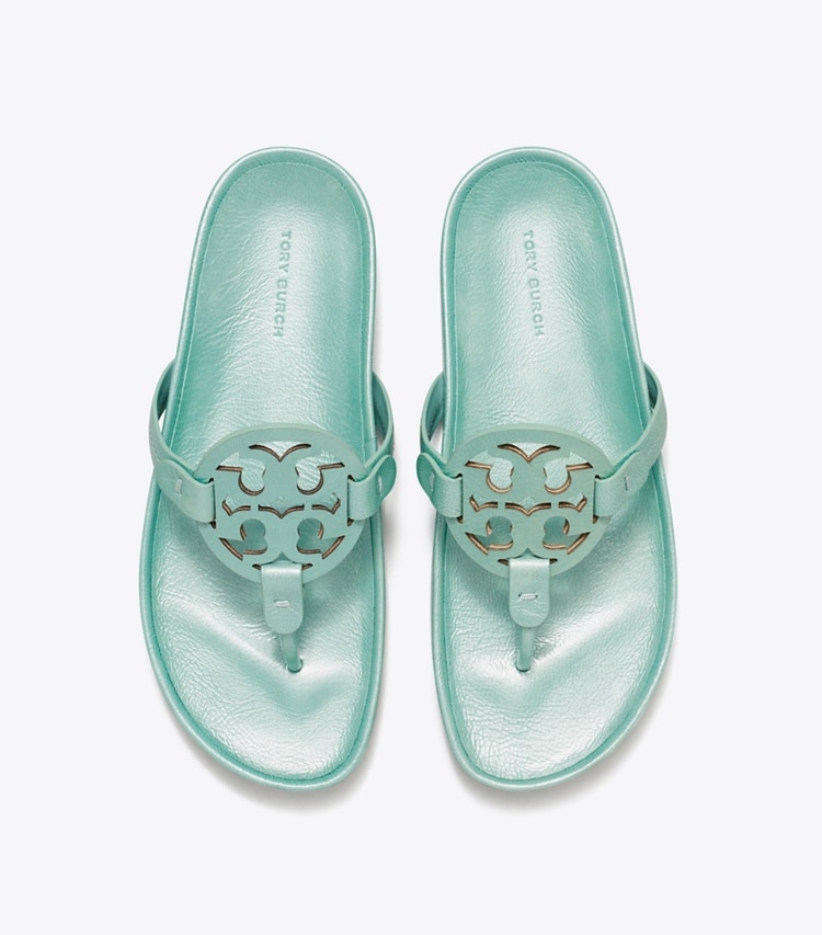 Tory Burch designer sandals Miller Cloud Sandal in AUDREY BLUE overhead