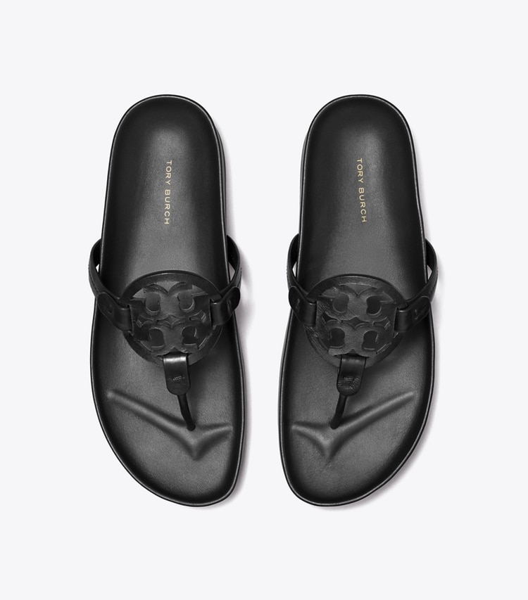 Tory Burch designer sandals Miller Cloud Sandal in PERFECT BLACK overhead