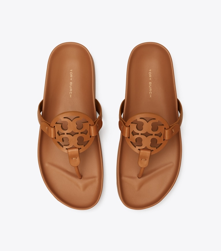 Tory Burch designer sandals Miller Cloud Sandal in BOURBON MIELE / BOURBON MIELE angle