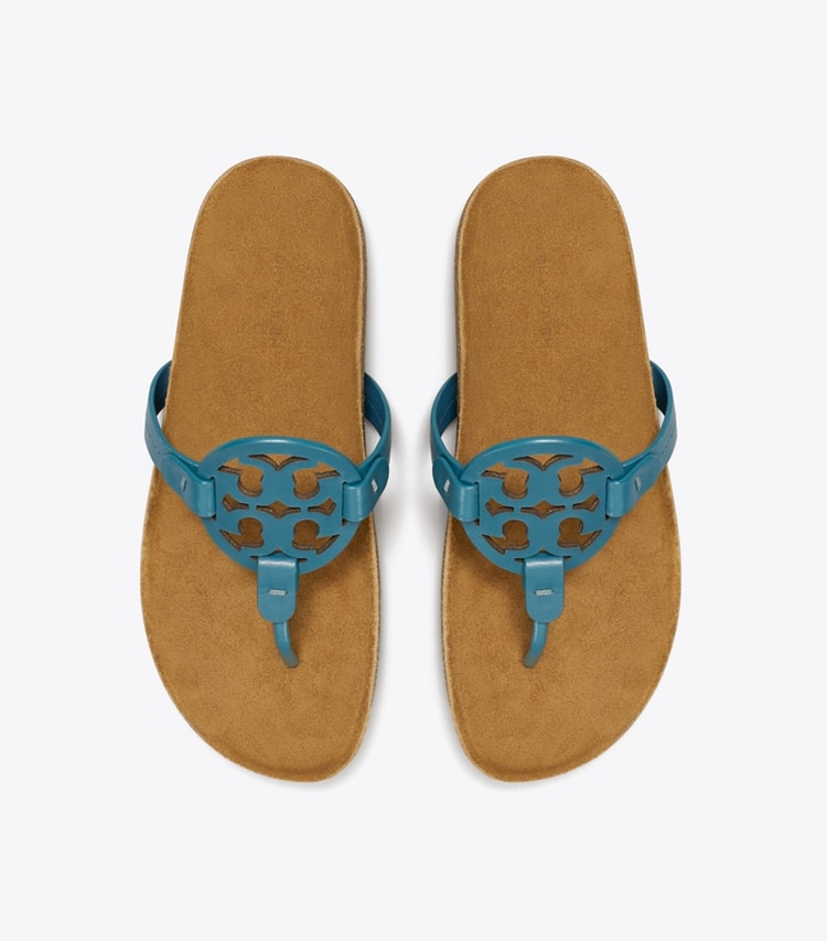 Tory Burch designer sandals Miller Cloud Sandal in BRISK BLUE overhead