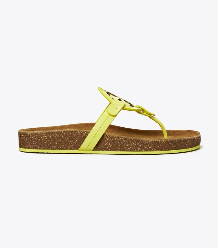Tory Burch designer sandals Miller Cloud Sandal in BLAZING YELLOW side